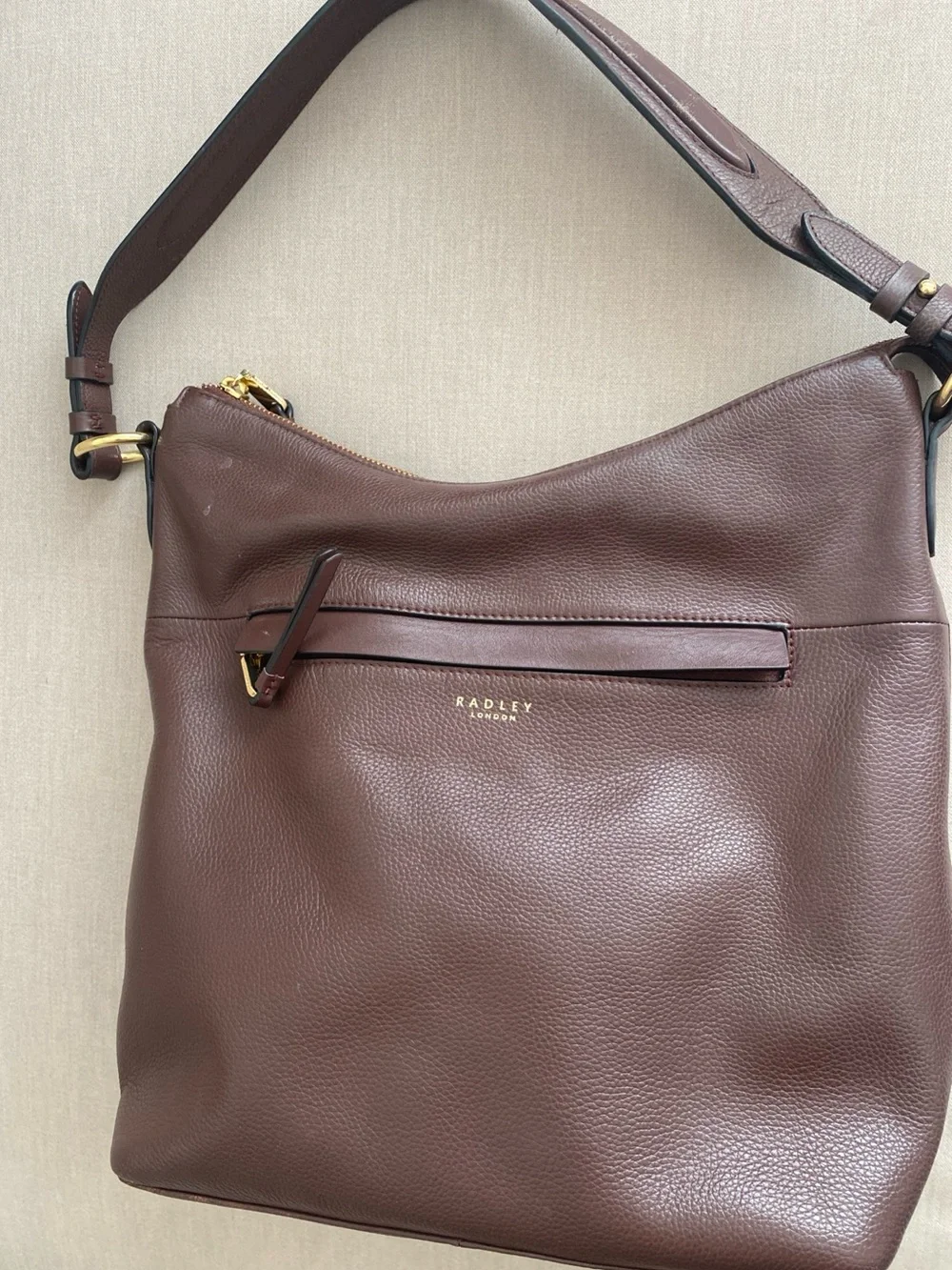 Radley London Postman Mews Medium Leather Shoulder Bag - Rich Brown Hobo